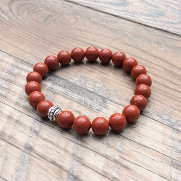 Red Jasper bracelet - Root chakra, crystal healing bracelet - Picture 2 of 9